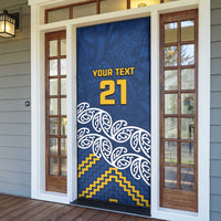 New Zealand Rugby Pacific Custom Door Cover Kahupeka Maori Kowhaiwhai Pattern - Polynesian Pride