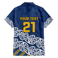 New Zealand Rugby Pacific Custom Family Matching Off The Shoulder Long Sleeve Dress and Hawaiian Shirt Kahupeka Maori Kowhaiwhai Pattern