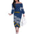 New Zealand Rugby Pacific Custom Family Matching Off The Shoulder Long Sleeve Dress and Hawaiian Shirt Kahupeka Maori Kowhaiwhai Pattern