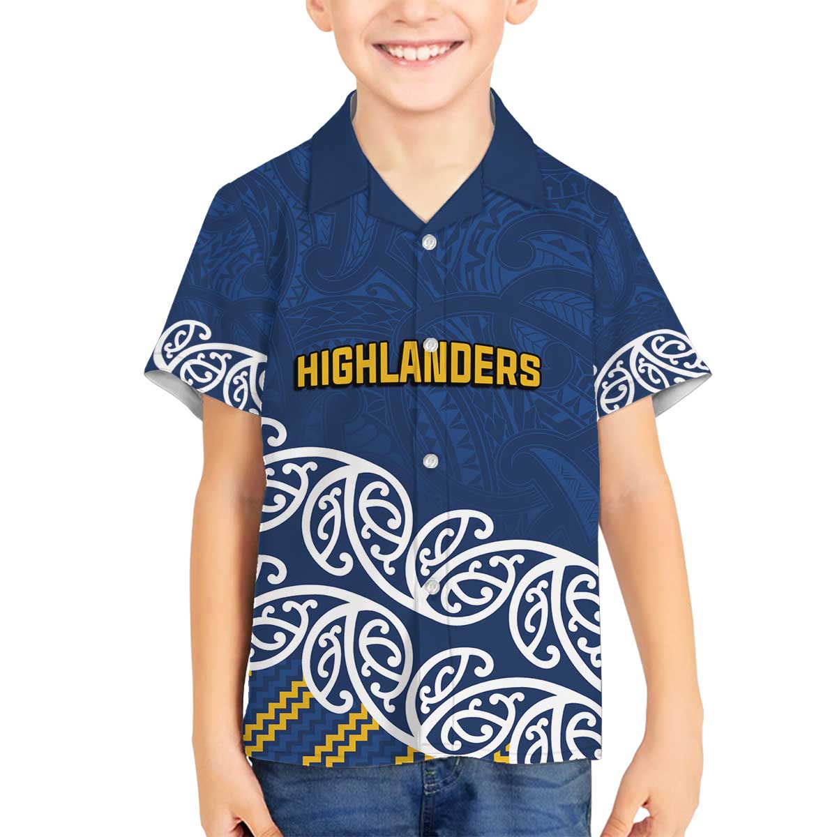 New Zealand Rugby Pacific Custom Family Matching Off The Shoulder Long Sleeve Dress and Hawaiian Shirt Kahupeka Maori Kowhaiwhai Pattern