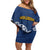 New Zealand Rugby Pacific Custom Family Matching Off Shoulder Short Dress and Hawaiian Shirt Kahupeka Maori Kowhaiwhai Pattern