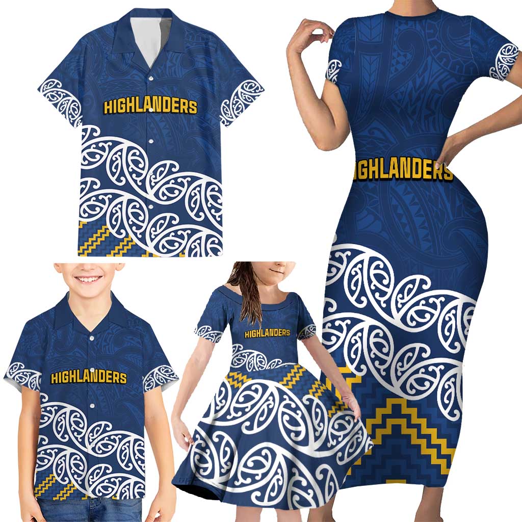 New Zealand Rugby Pacific Custom Family Matching Short Sleeve Bodycon Dress and Hawaiian Shirt Kahupeka Maori Kowhaiwhai Pattern