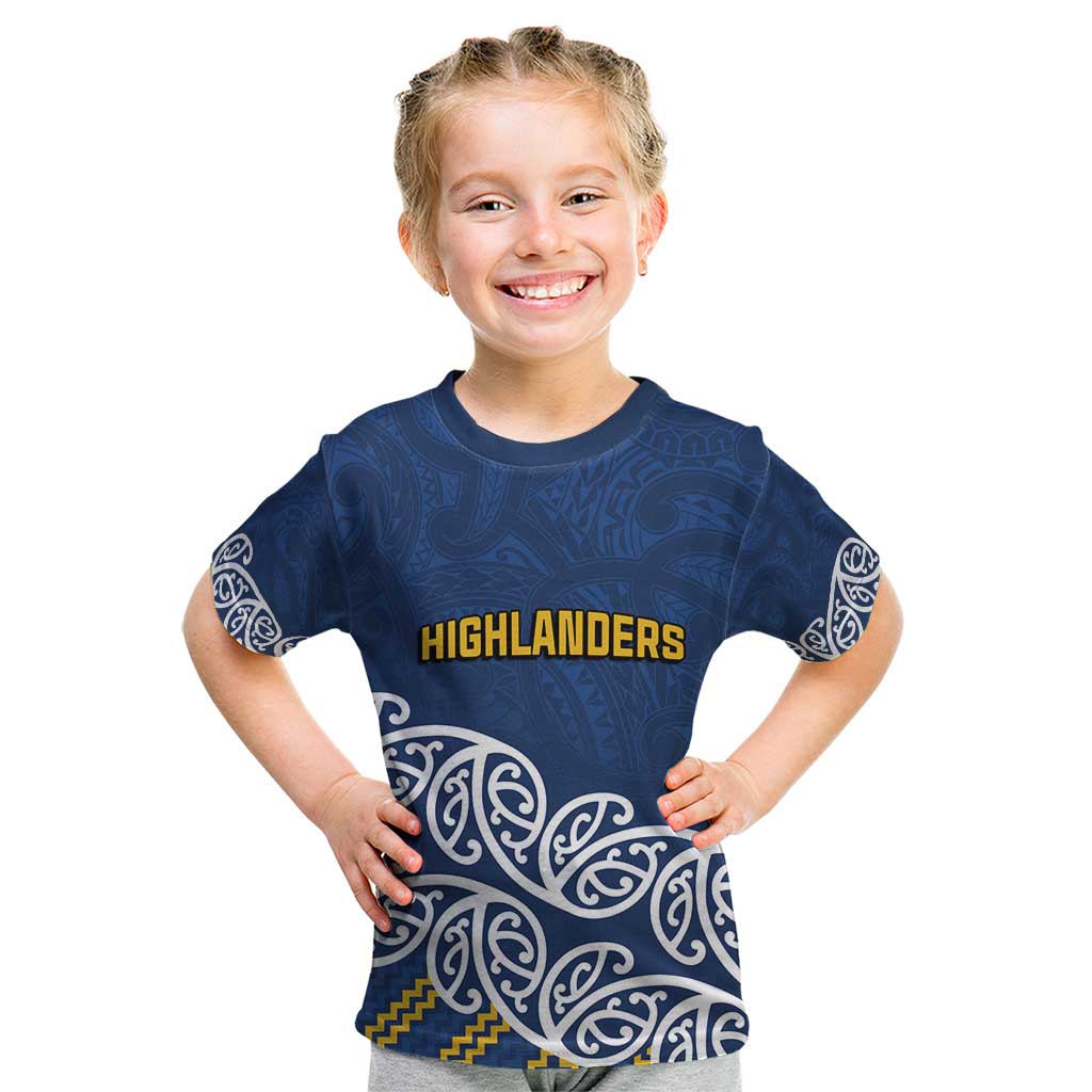 New Zealand Rugby Pacific Custom Kid T Shirt Kahupeka Maori Kowhaiwhai Pattern