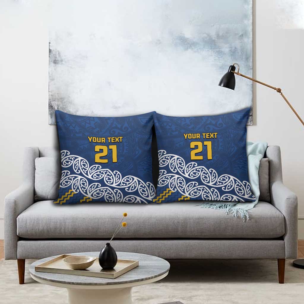 New Zealand Rugby Pacific Custom Pillow Cover Kahupeka Maori Kowhaiwhai Pattern - Polynesian Pride