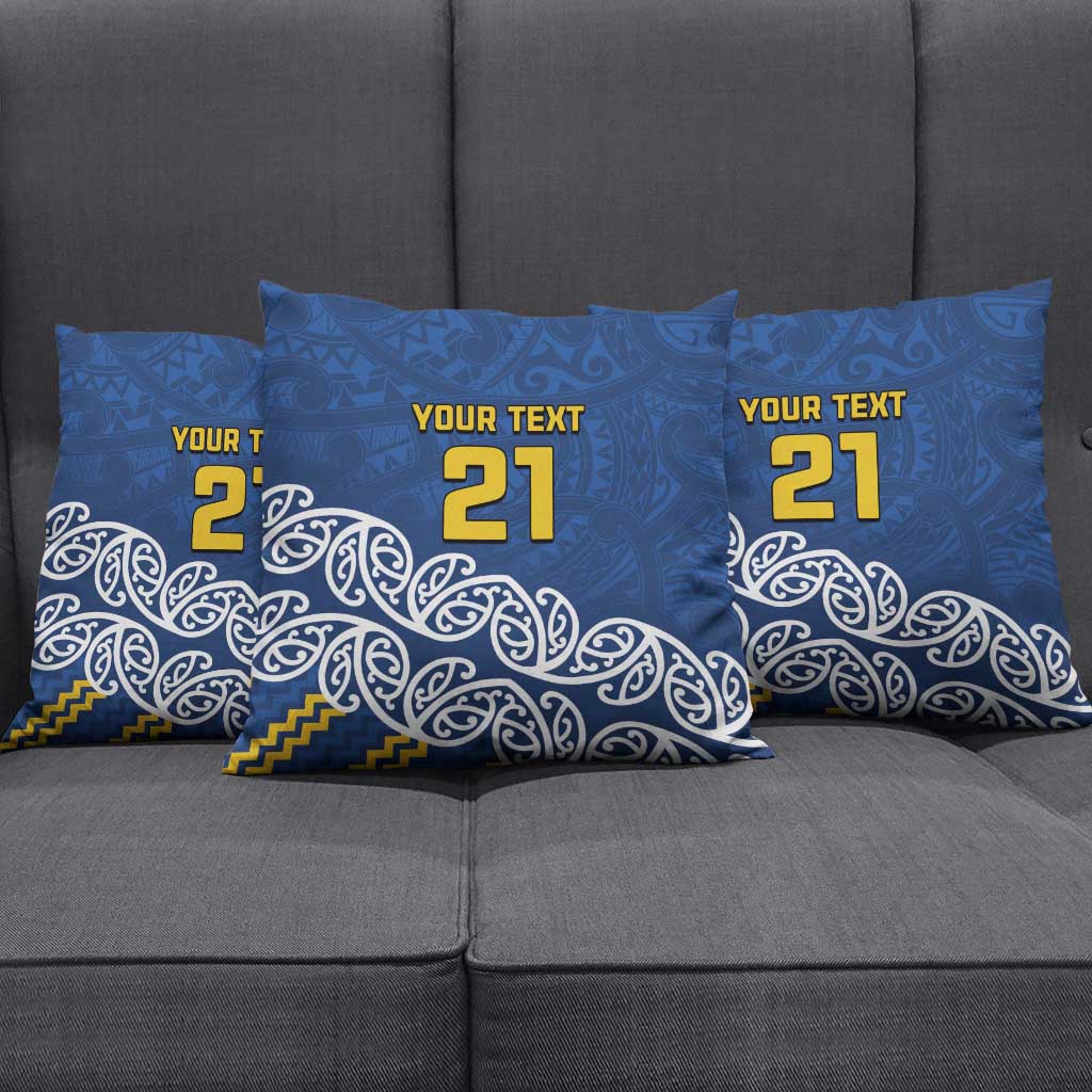 New Zealand Rugby Pacific Custom Pillow Cover Kahupeka Maori Kowhaiwhai Pattern - Polynesian Pride