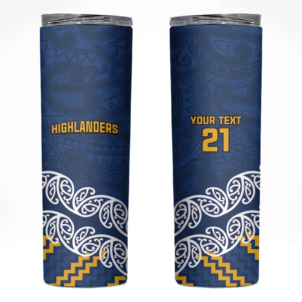 New Zealand Rugby Pacific Custom Skinny Tumbler Kahupeka Maori Kowhaiwhai Pattern