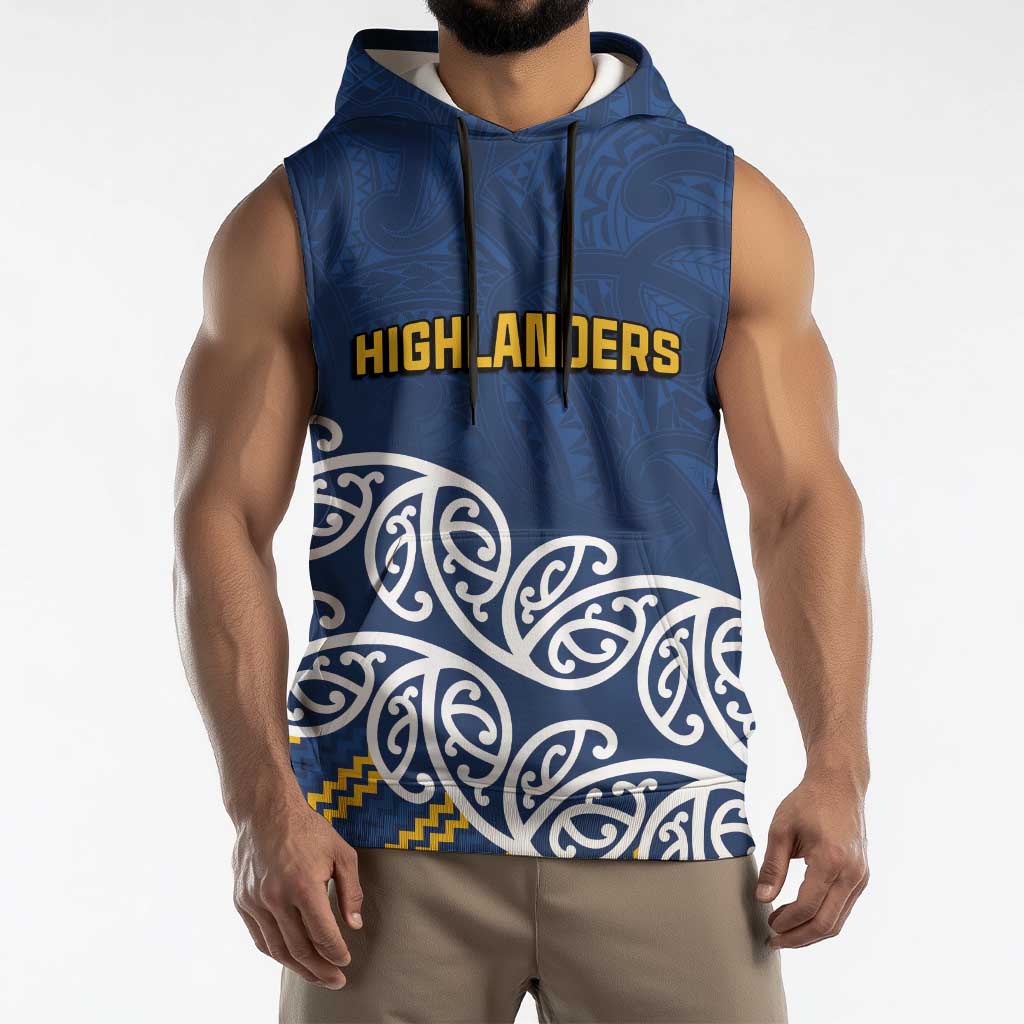 New Zealand Rugby Pacific Custom Sleeveless Hoodie Kahupeka Maori Kowhaiwhai Pattern - Polynesian Pride