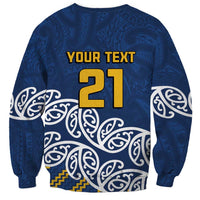 New Zealand Rugby Pacific Custom Sweatshirt Kahupeka Maori Kowhaiwhai Pattern