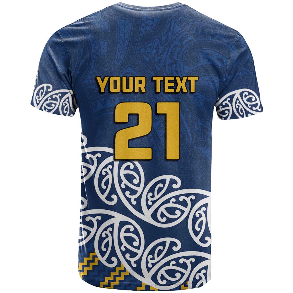 New Zealand Rugby Pacific Custom T Shirt Kahupeka Maori Kowhaiwhai Pattern