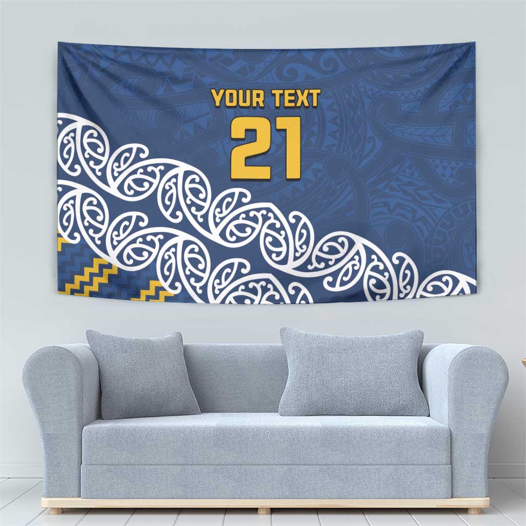 New Zealand Rugby Pacific Custom Tapestry Kahupeka Maori Kowhaiwhai Pattern