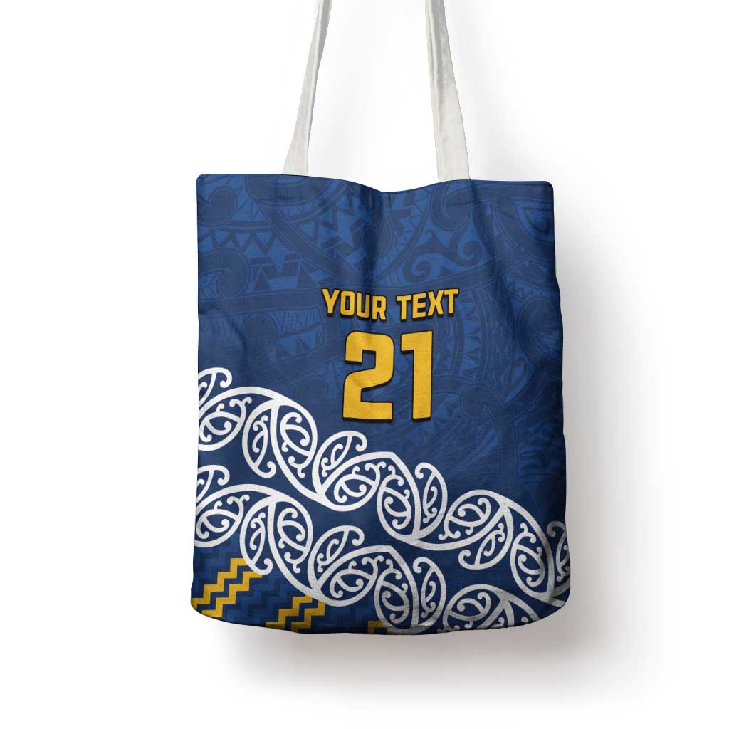 New Zealand Rugby Pacific Custom Tote Bag Kahupeka Maori Kowhaiwhai Pattern - Polynesian Pride