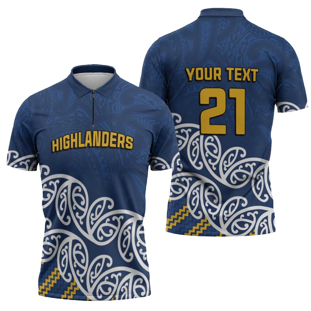New Zealand Rugby Pacific Custom Zipper Polo Shirt Kahupeka Maori Kowhaiwhai Pattern - Polynesian Pride