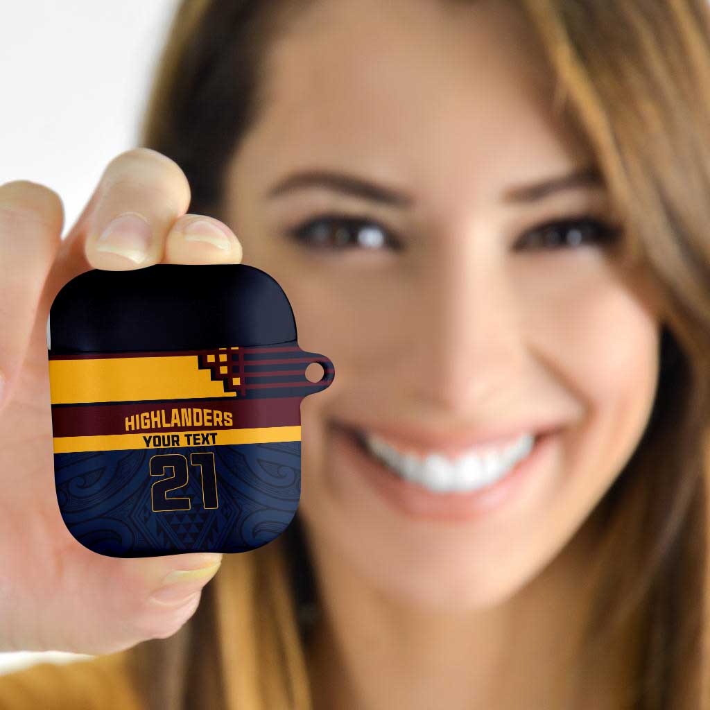 New Zealand Rugby Pacific Custom AirPods Case Kahupeka Retro 2025 Taniko Motif - Polynesian Pride