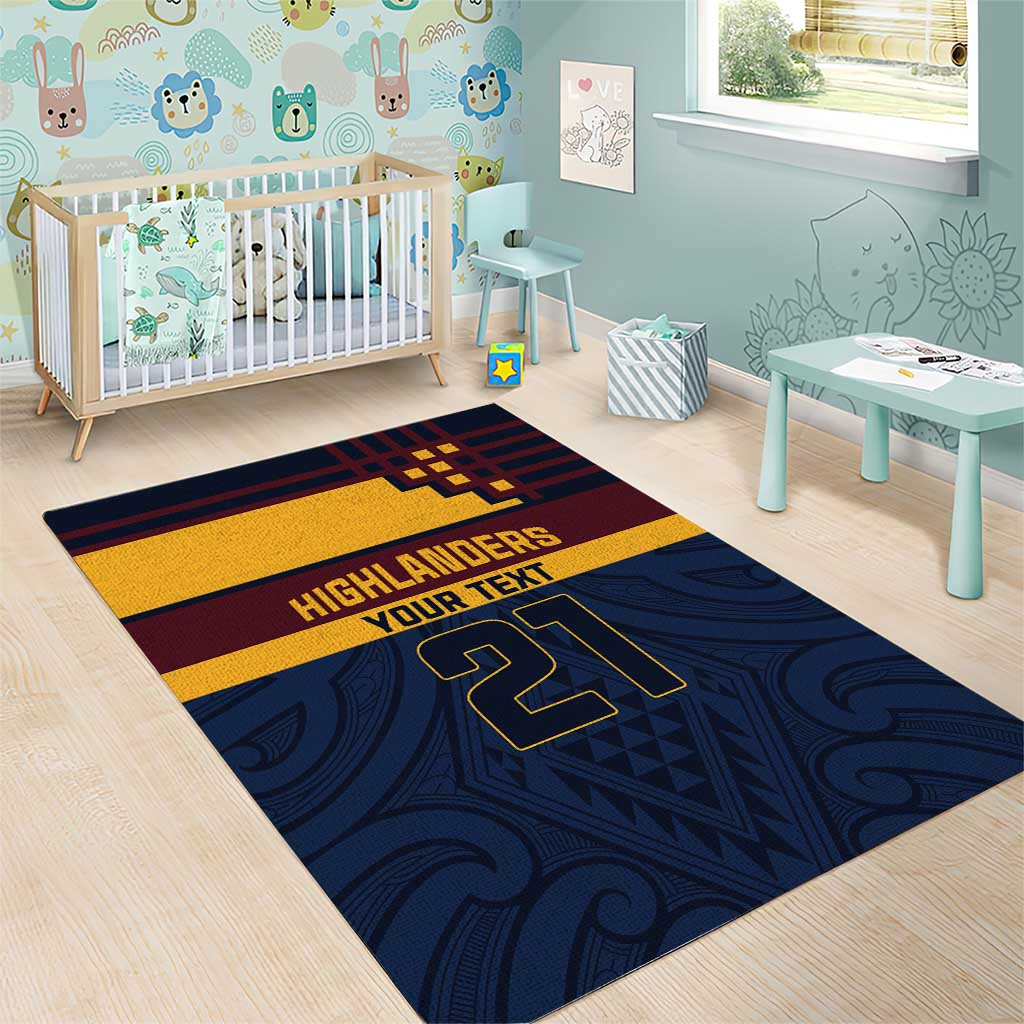 New Zealand Rugby Pacific Custom Area Rug Kahupeka Retro 2025 Taniko Motif