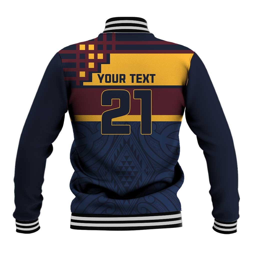 New Zealand Rugby Pacific Custom Baseball Jacket Kahupeka Retro 2025 Taniko Motif