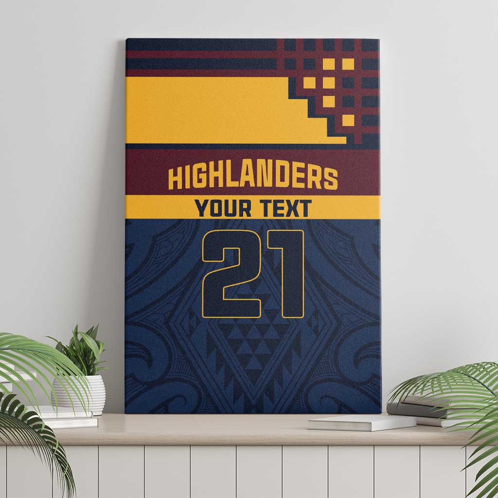 New Zealand Rugby Pacific Custom Canvas Wall Art Kahupeka Retro 2025 Taniko Motif