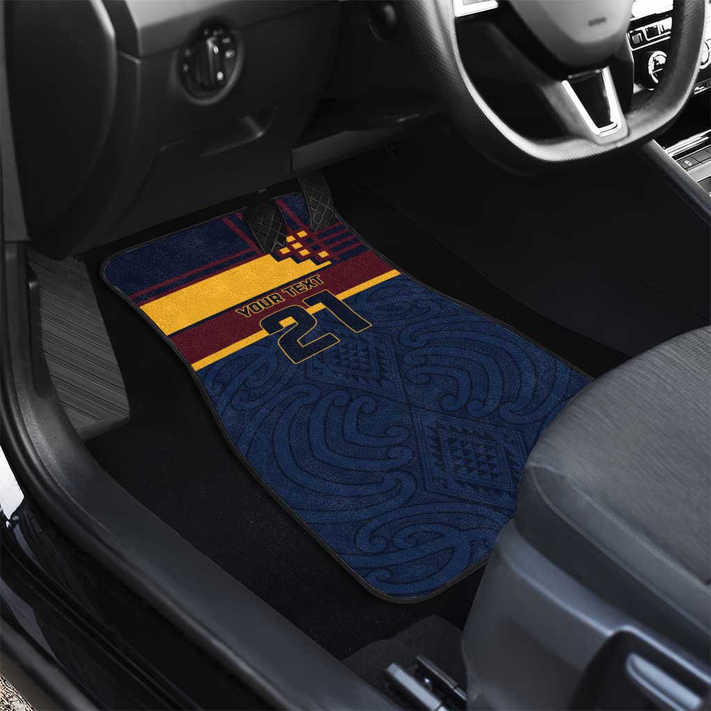 New Zealand Rugby Pacific Custom Car Mats Kahupeka Retro 2025 Taniko Motif
