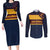 New Zealand Rugby Pacific Custom Couples Matching Long Sleeve Bodycon Dress and Long Sleeve Button Shirt Kahupeka Retro 2025 Taniko Motif