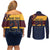 New Zealand Rugby Pacific Custom Couples Matching Off Shoulder Short Dress and Long Sleeve Button Shirt Kahupeka Retro 2025 Taniko Motif