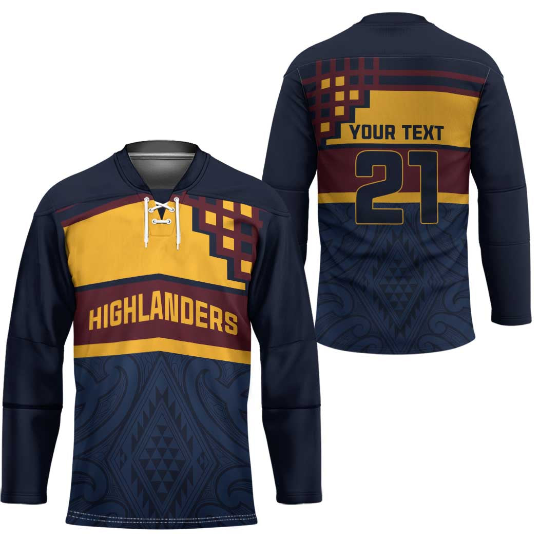 New Zealand Rugby Pacific Custom Hockey Jersey Kahupeka Retro 2025 Taniko Motif - Polynesian Pride