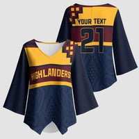 New Zealand Rugby Pacific Custom Kimono Sleeve Blouse Kahupeka Retro 2025 Taniko Motif - Polynesian Pride