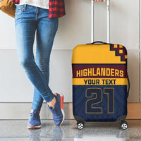 New Zealand Rugby Pacific Custom Luggage Cover Kahupeka Retro 2025 Taniko Motif