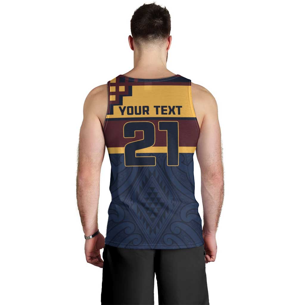 New Zealand Rugby Pacific Custom Men Tank Top Kahupeka Retro 2025 Taniko Motif