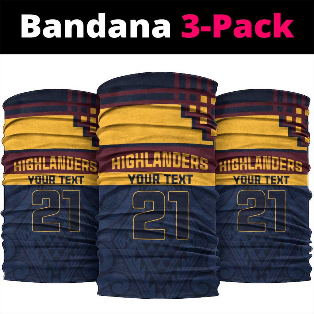 New Zealand Rugby Pacific Custom Neck Gaiter Kahupeka Retro 2025 Taniko Motif - Polynesian Pride