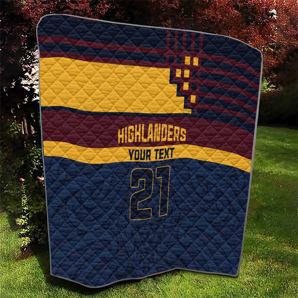 New Zealand Rugby Pacific Custom Quilt Kahupeka Retro 2025 Taniko Motif