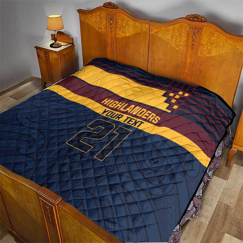 New Zealand Rugby Pacific Custom Quilt Kahupeka Retro 2025 Taniko Motif