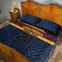 New Zealand Rugby Pacific Custom Quilt Bed Set Kahupeka Retro 2025 Taniko Motif