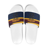 New Zealand Rugby Pacific Custom Slide Sandals Kahupeka Retro 2025 Taniko Motif - Polynesian Pride