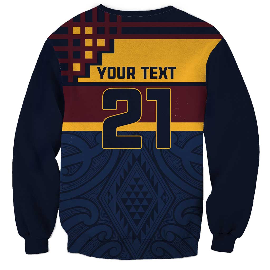 New Zealand Rugby Pacific Custom Sweatshirt Kahupeka Retro 2025 Taniko Motif