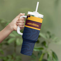 New Zealand Rugby Pacific Custom Tumbler With Handle Kahupeka Retro 2025 Taniko Motif
