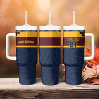 New Zealand Rugby Pacific Custom Tumbler With Handle Kahupeka Retro 2025 Taniko Motif