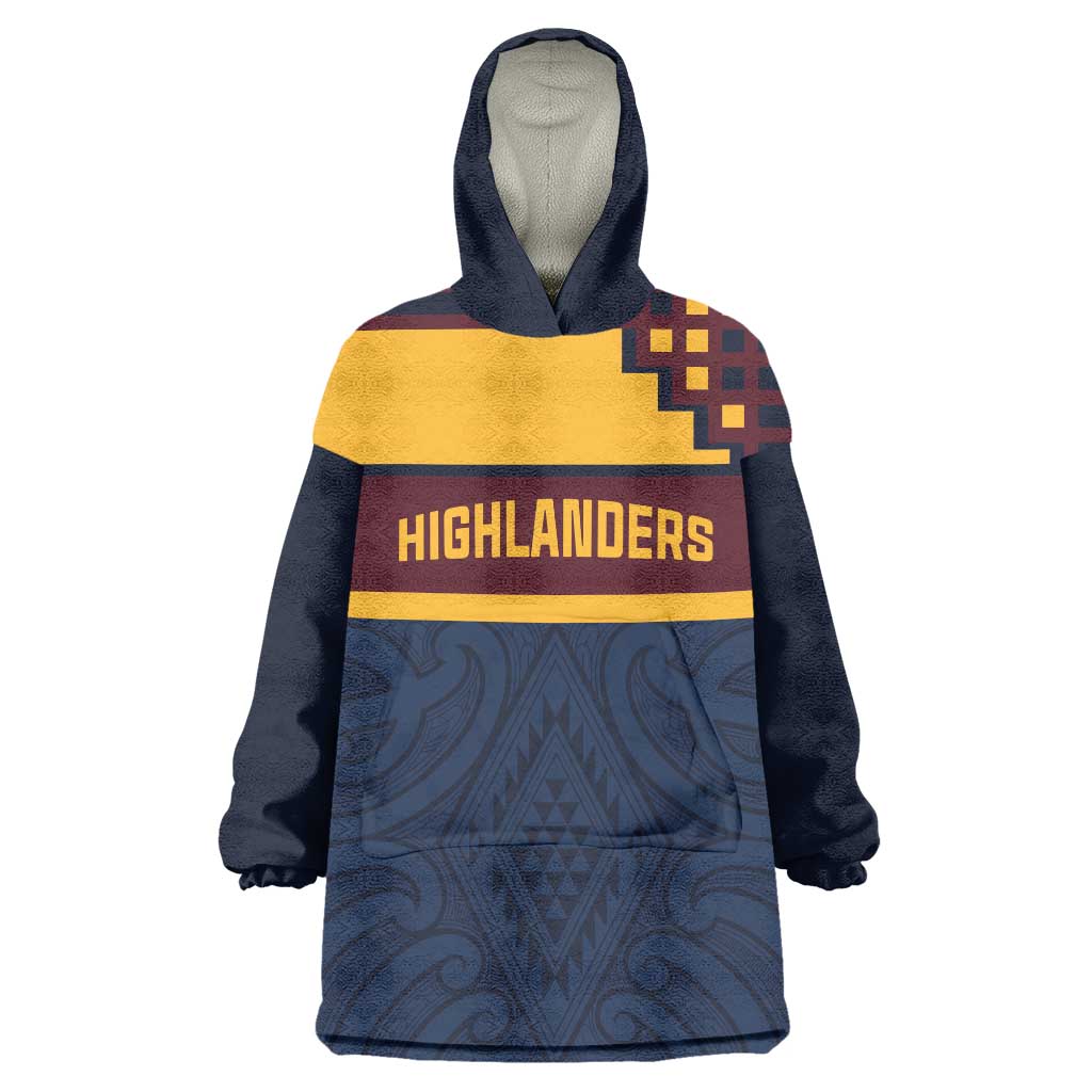 New Zealand Rugby Pacific Custom Wearable Blanket Hoodie Kahupeka Retro 2025 Taniko Motif