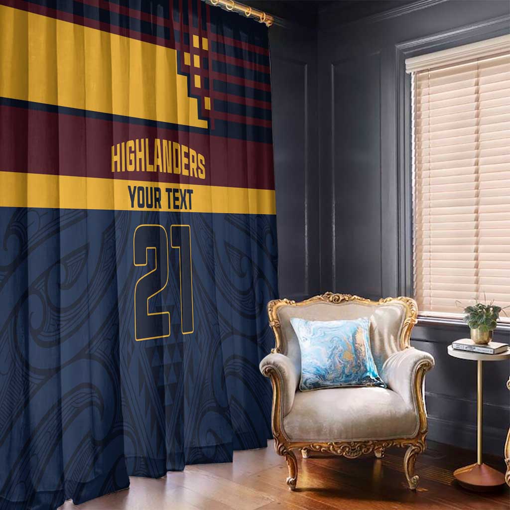 New Zealand Rugby Pacific Custom Window Curtain Kahupeka Retro 2025 Taniko Motif