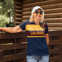 New Zealand Rugby Pacific Custom Women Polo Shirt Kahupeka Retro 2025 Taniko Motif