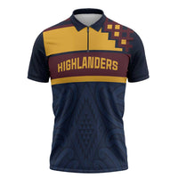 New Zealand Rugby Pacific Custom Zipper Polo Shirt Kahupeka Retro 2025 Taniko Motif - Polynesian Pride