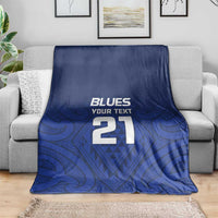 New Zealand Rugby Pacific Custom Blanket Kahurangi Auckland All Blue