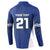 New Zealand Rugby Pacific Custom Button Sweatshirt Kahurangi Auckland All Blue