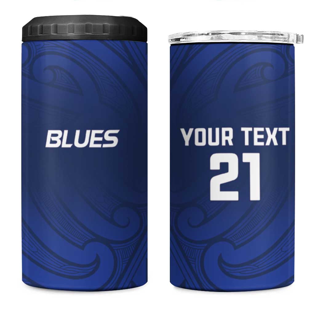 New Zealand Rugby Pacific Custom 4 in 1 Can Cooler Tumbler Kahurangi Auckland All Blue