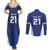 New Zealand Rugby Pacific Custom Couples Matching Summer Maxi Dress and Long Sleeve Button Shirt Kahurangi Auckland All Blue