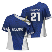 New Zealand Rugby Pacific Custom Cross Shoulder Shirt Kahurangi Auckland All Blue - Polynesian Pride