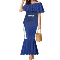New Zealand Rugby Pacific Custom Family Matching Mermaid Dress and Hawaiian Shirt Kahurangi Auckland All Blue