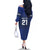 New Zealand Rugby Pacific Custom Family Matching Off The Shoulder Long Sleeve Dress and Hawaiian Shirt Kahurangi Auckland All Blue