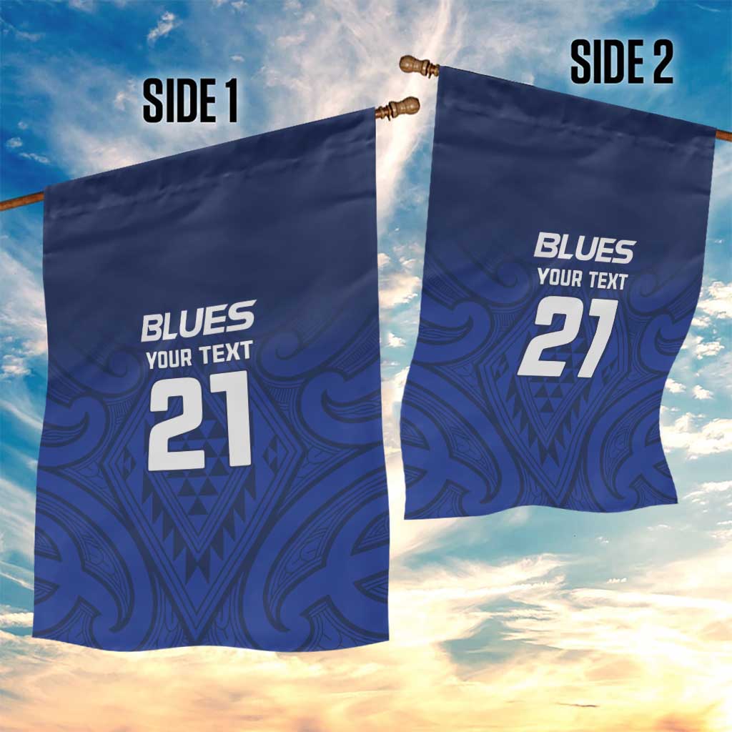 New Zealand Rugby Pacific Custom Garden Flag Kahurangi Auckland All Blue