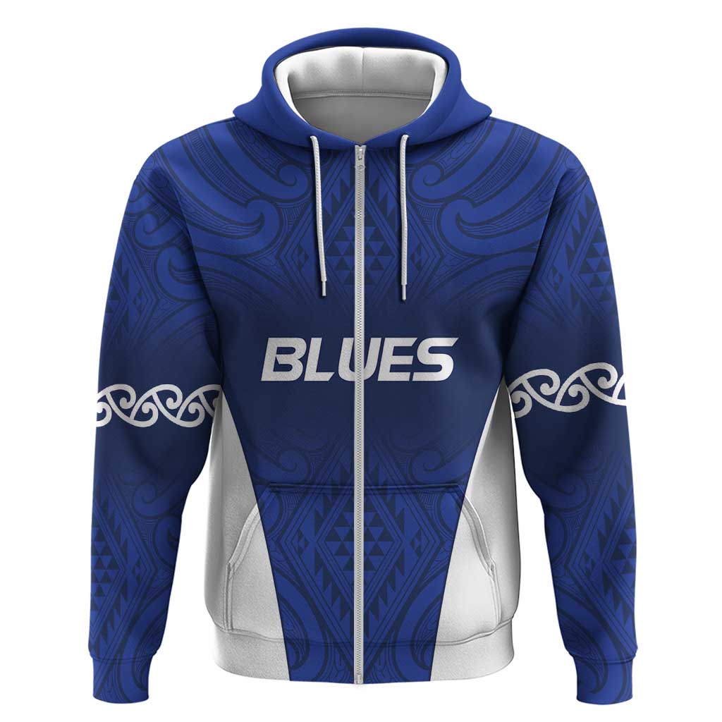 New Zealand Rugby Pacific Custom Hoodie Kahurangi Auckland All Blue