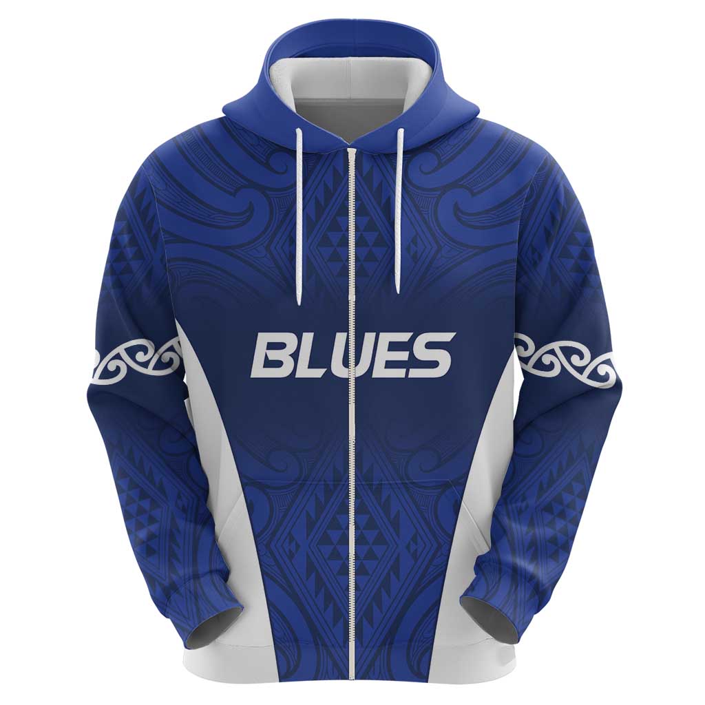 New Zealand Rugby Pacific Custom Hoodie Kahurangi Auckland All Blue