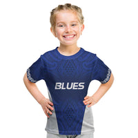 New Zealand Rugby Pacific Custom Kid T Shirt Kahurangi Auckland All Blue